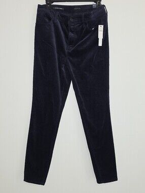 Talbots Corduroy Jegging Womens Size 6 Navy Blue High Waist Skinny Ankle NWT